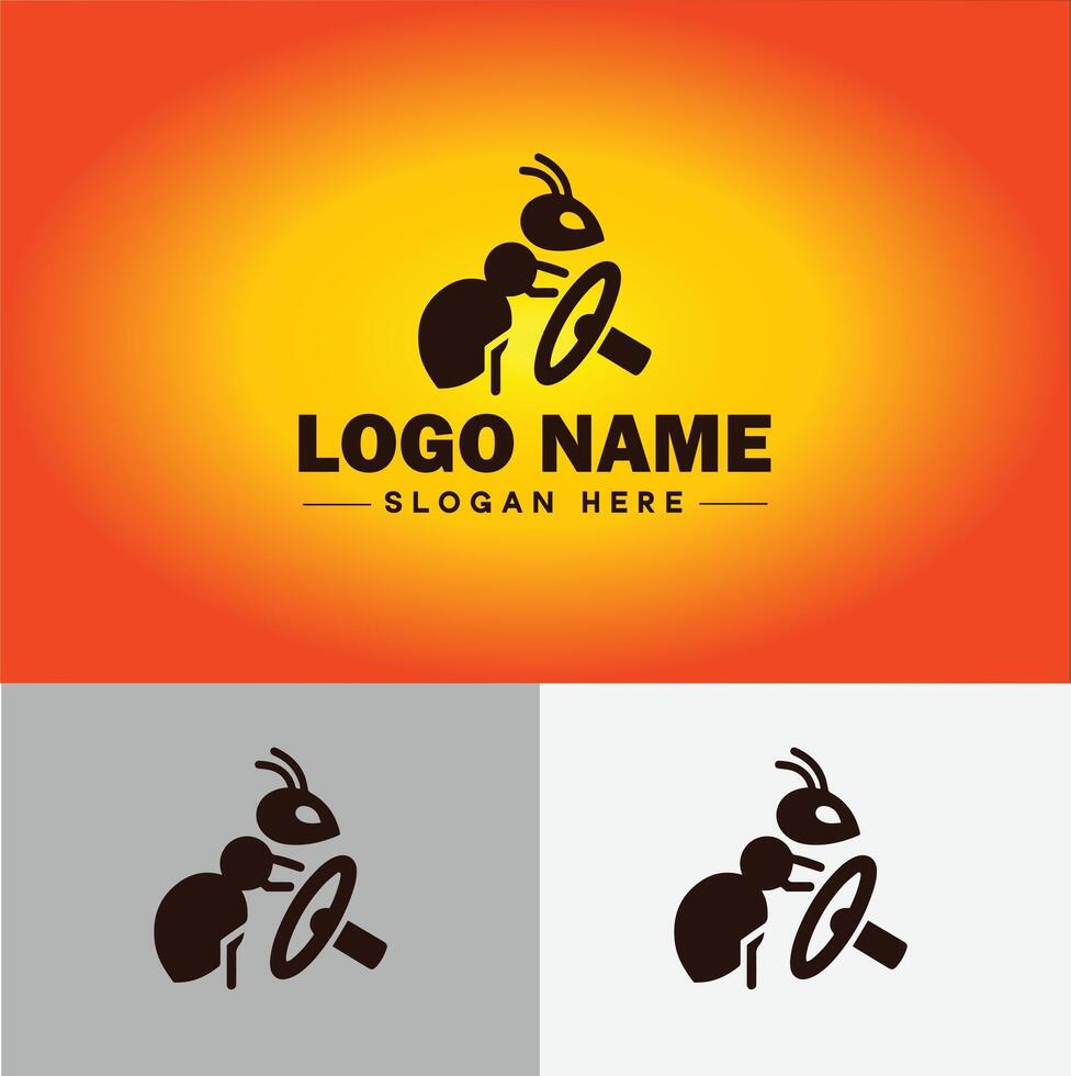 myra logotyp insekter ikon företag varumärke företag myra logotyp mall redigerbar vektor