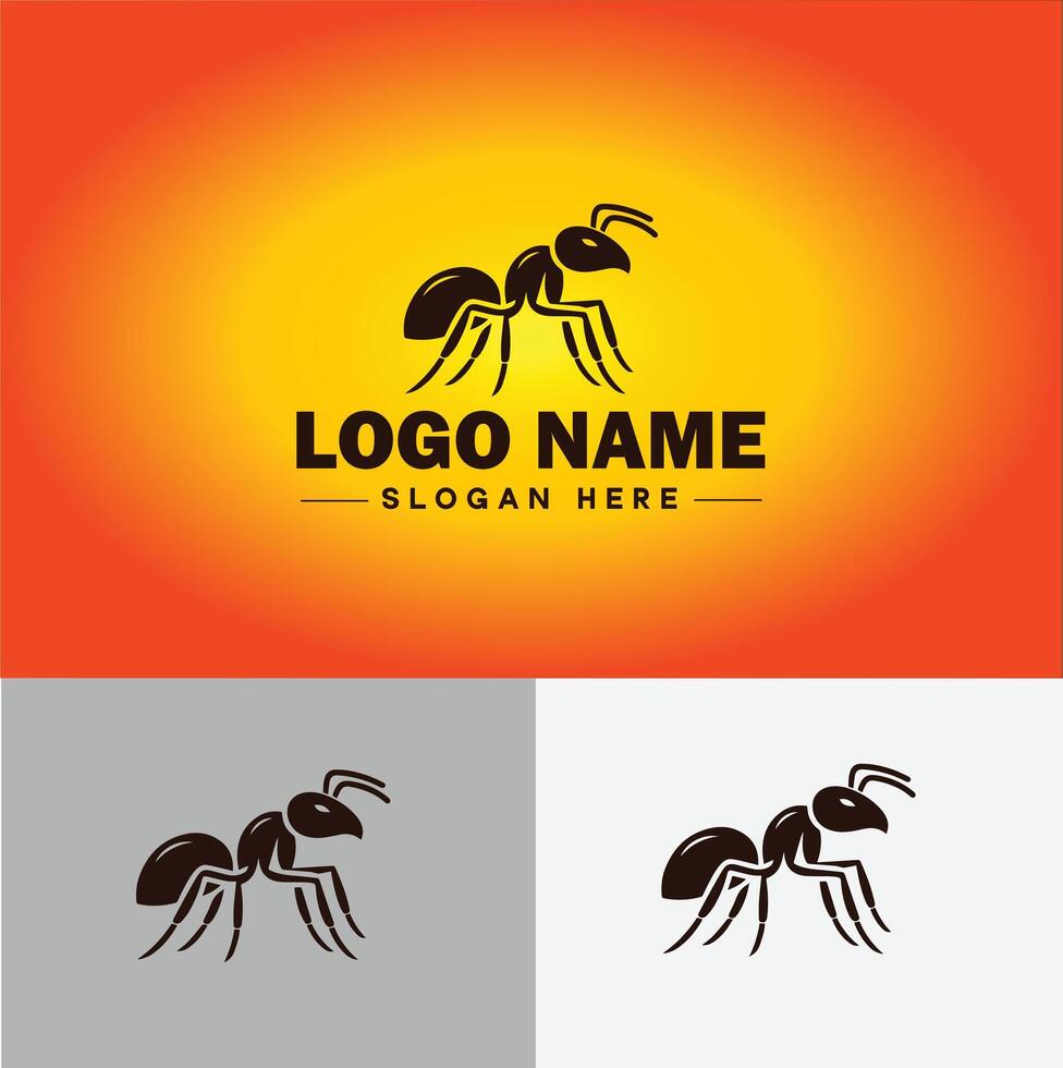 Ameise Logo Insekten Symbol Unternehmen Marke Geschäft Ameise Logo Vorlage editierbar Vektor