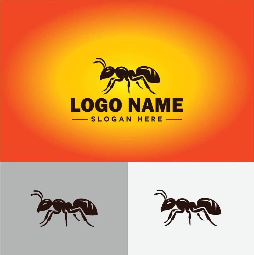 Ameise Logo Insekten Symbol Unternehmen Marke Geschäft Ameise Logo Vorlage editierbar Vektor