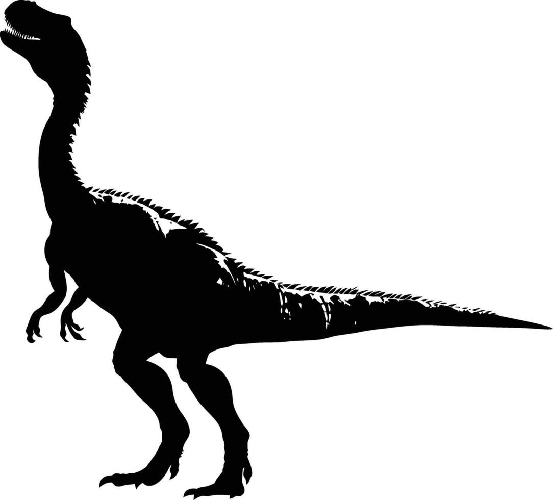 ai generiert Silhouette Dinosaurier schwarz Farbe nur vektor