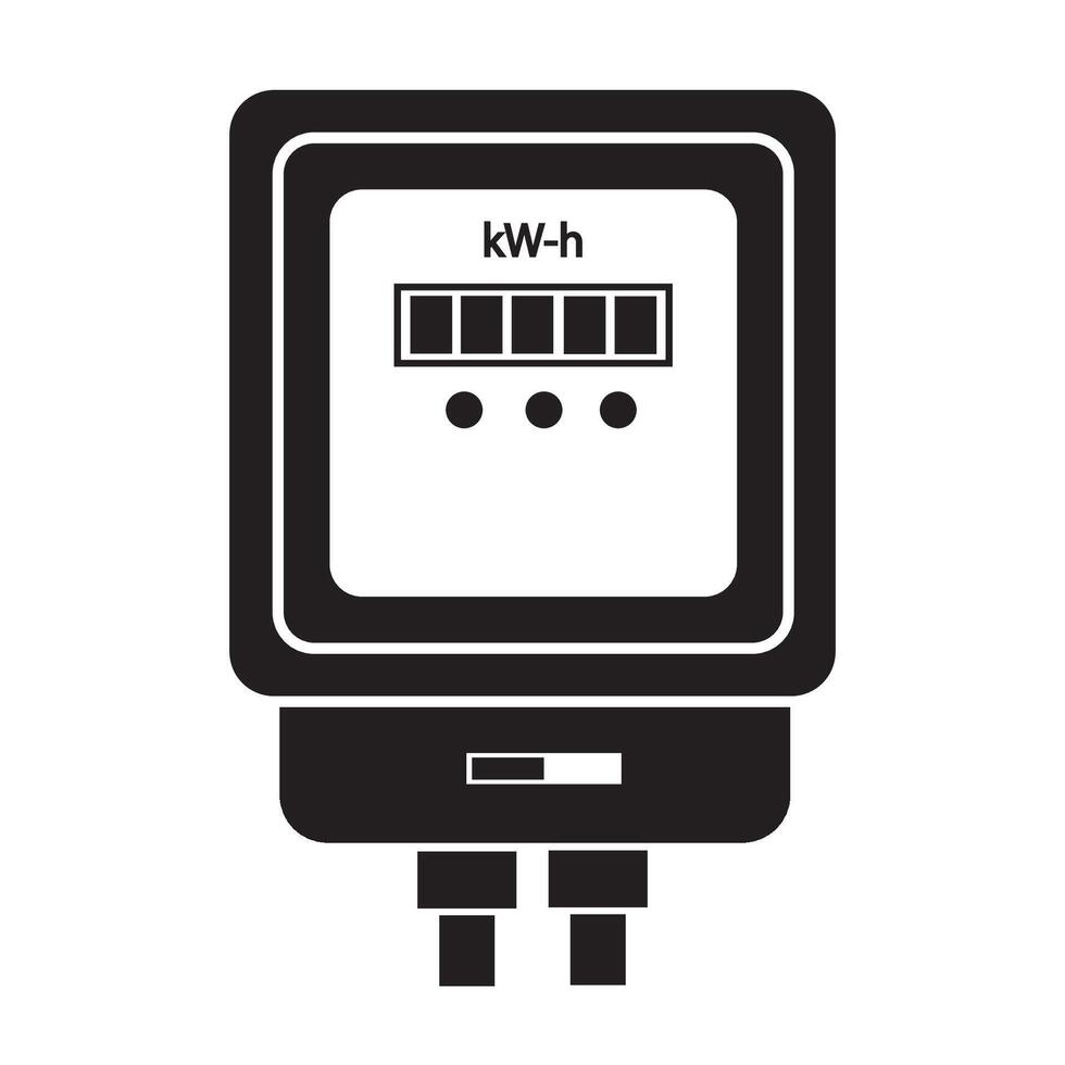 elektrisch Meter Symbol Logo Vektor Design Vorlage