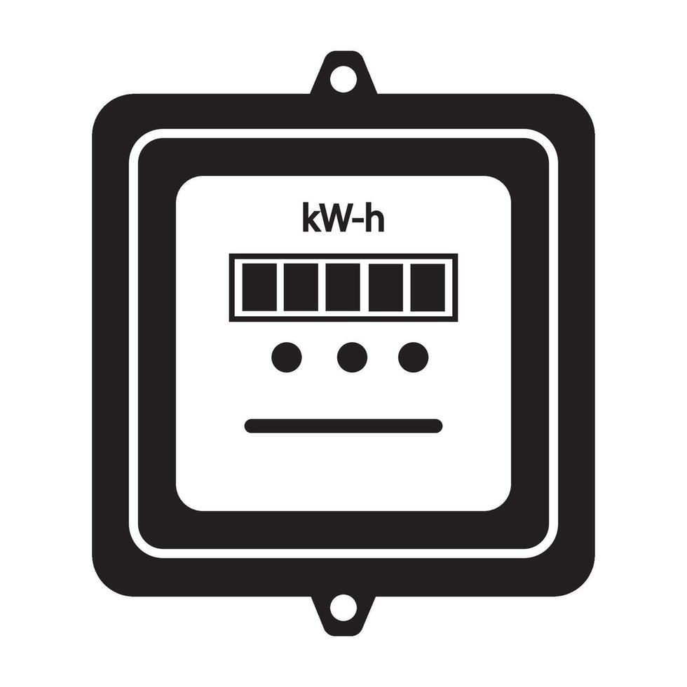 elektrisk meter ikon logotyp vektor design mall