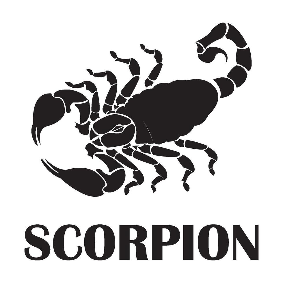 scorpion ikon logotyp vektor design mall