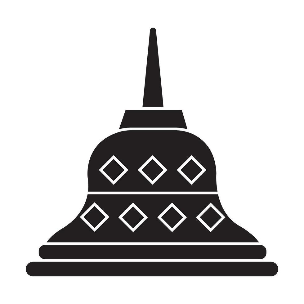 borobudur tempel ikon logotyp vektor design mall