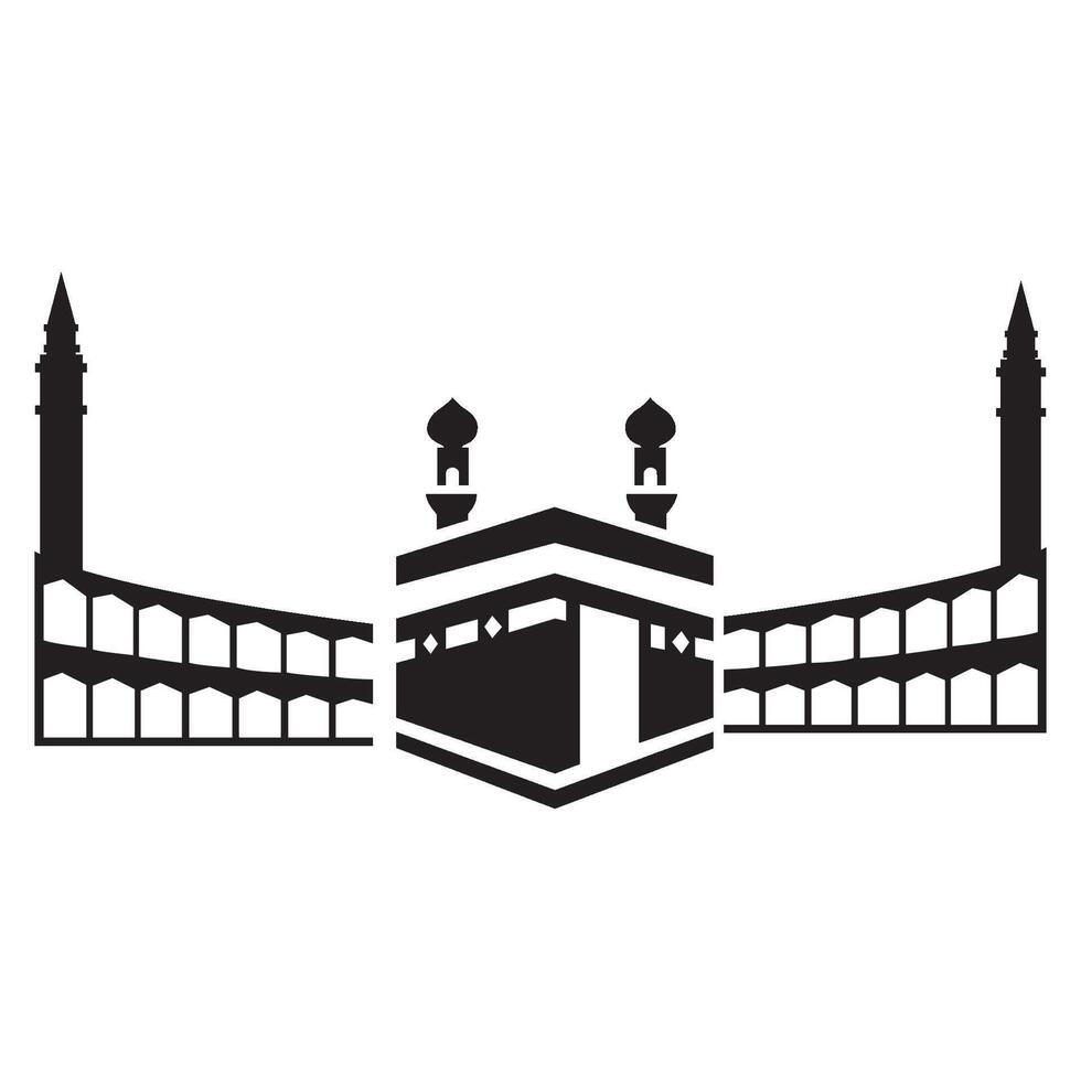 Kaaba-Symbol-Logo-Vektor-Design-Vorlage vektor