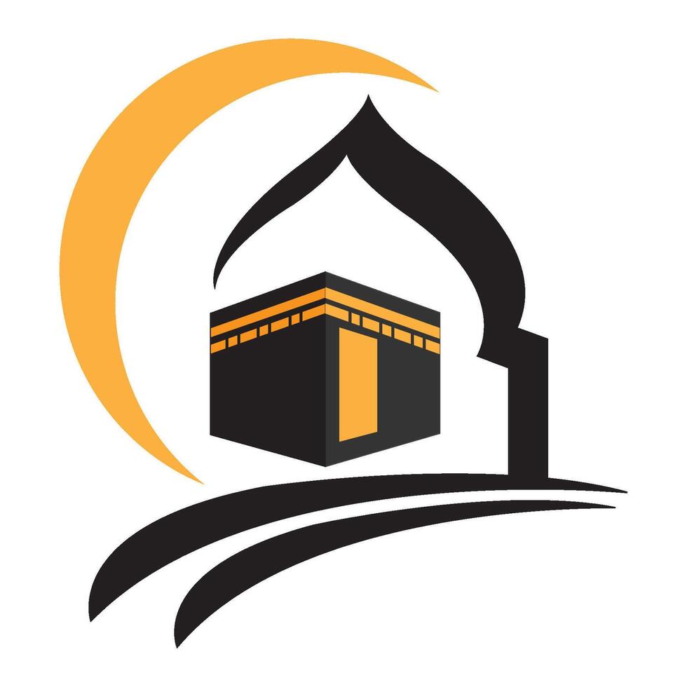 Kaaba-Symbol-Logo-Vektor-Design-Vorlage vektor