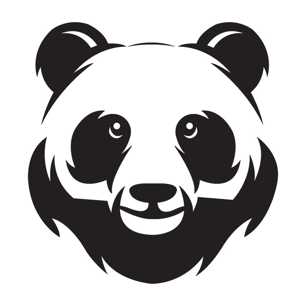 panda ikon logotyp vektor design mall