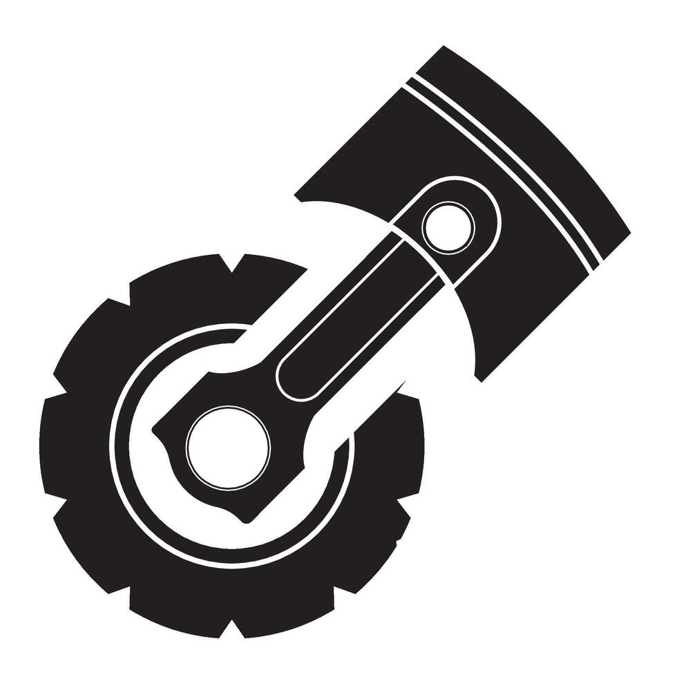 Kolben-Symbol-Logo-Vektor-Design-Vorlage vektor