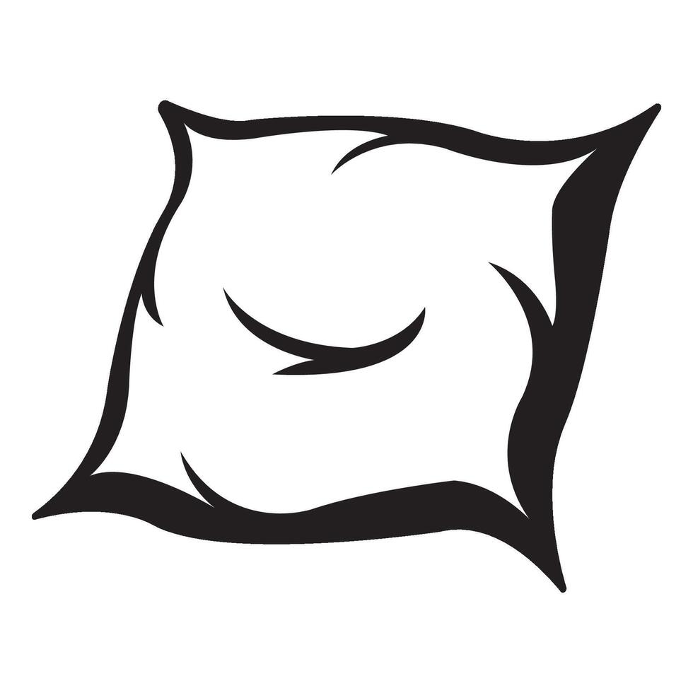 Kissen-Symbol-Logo-Vektor-Design-Vorlage vektor