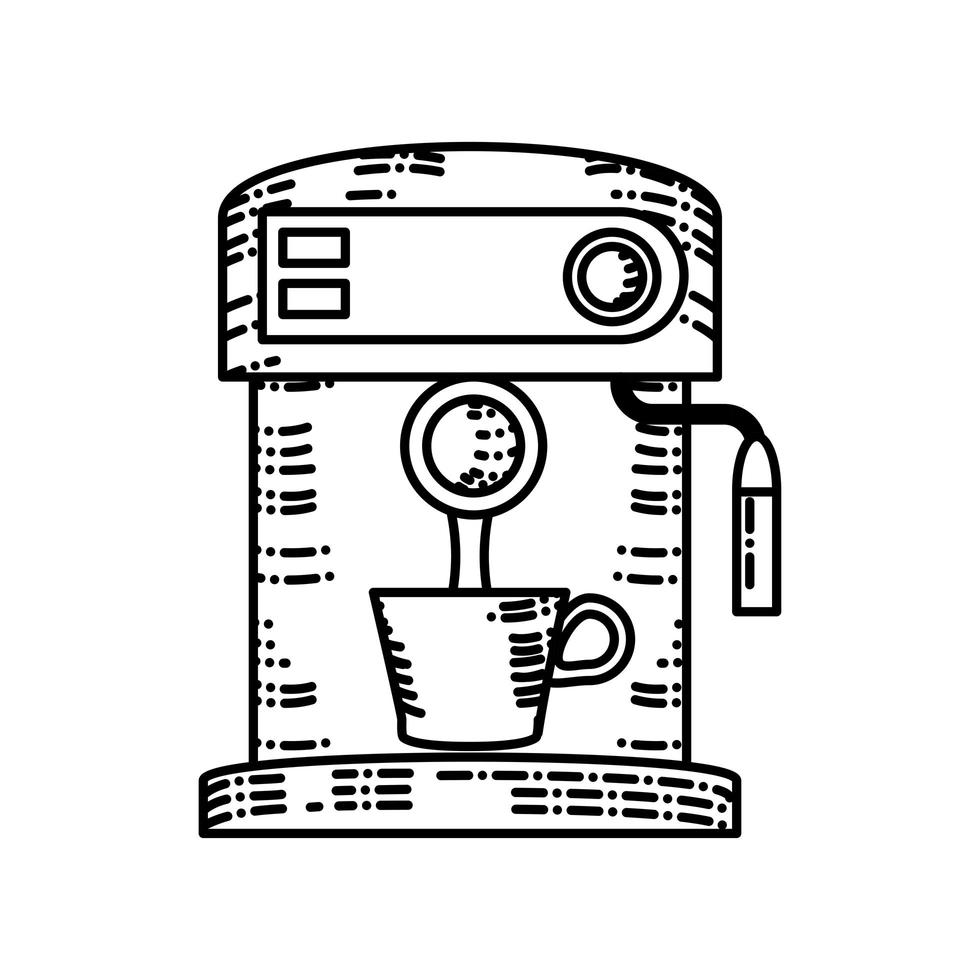 automatisk kaffemaskin vektor