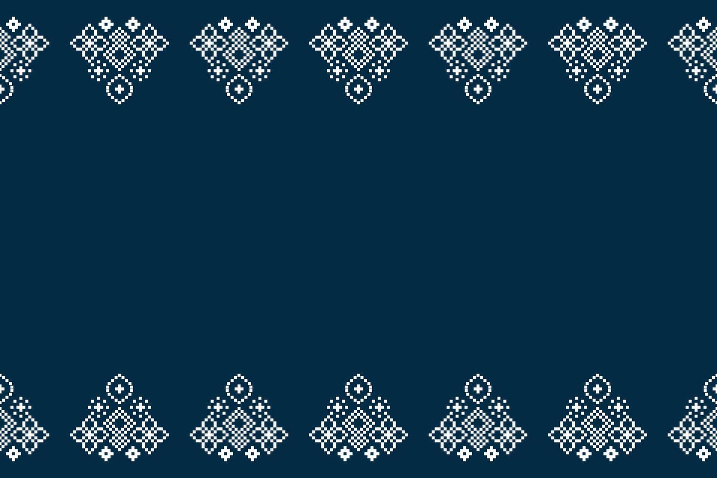 etnisk geometrisk tyg mönster korsa stitch.ikat broderi etnisk orientalisk pixel mönster Marin blå bakgrund. abstrakt, vektor, illustration. textur, kläder, halsduk, dekoration, motiv, siden tapet. vektor