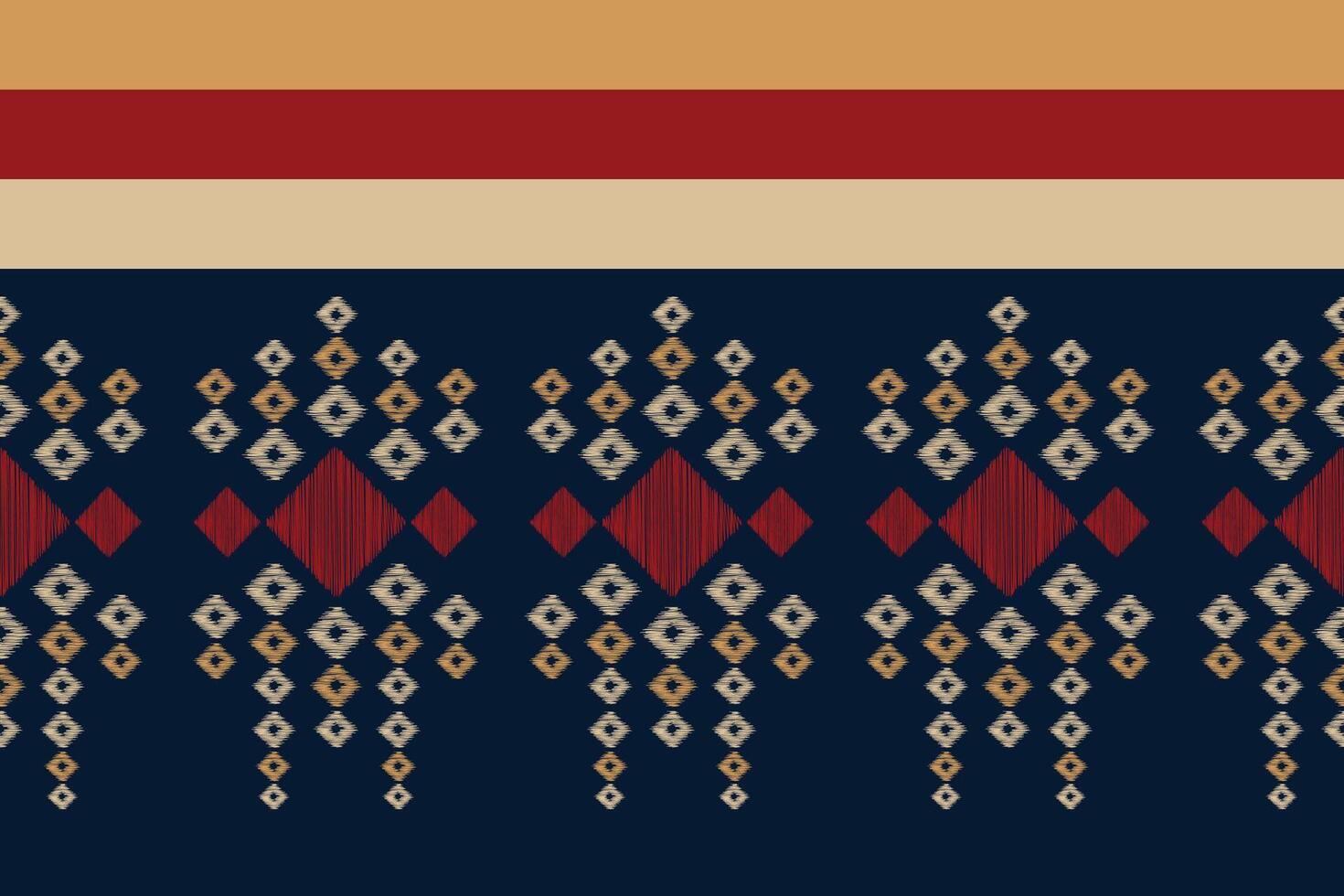 etnisk ikat tyg mönster geometrisk stil.afrikansk ikat broderi etnisk orientalisk mönster blå bakgrund. abstrakt, vektor, illustration.texture, kläder, ram, dekoration, motiv. vektor