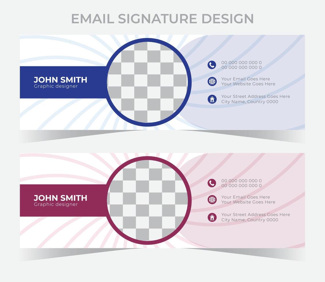 E-Mail-Signatur-Design vektor