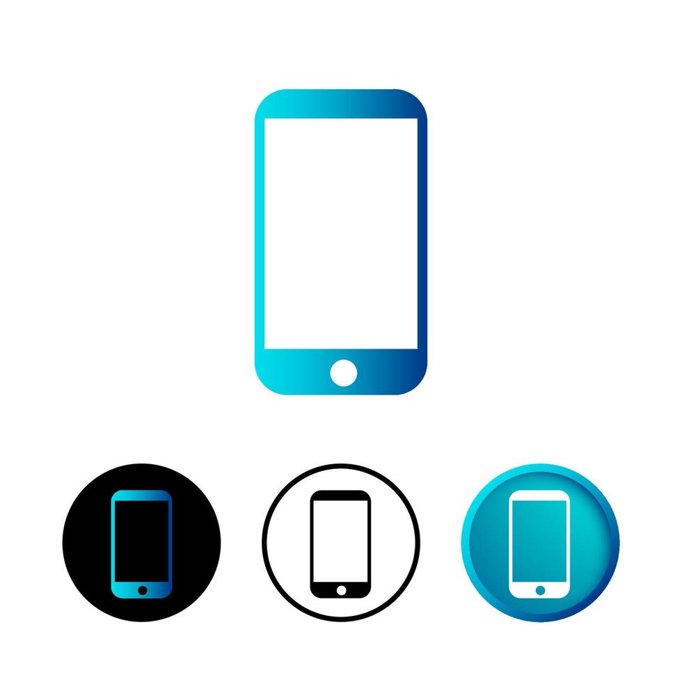 abstrakte Smartphone-Icon-Set vektor