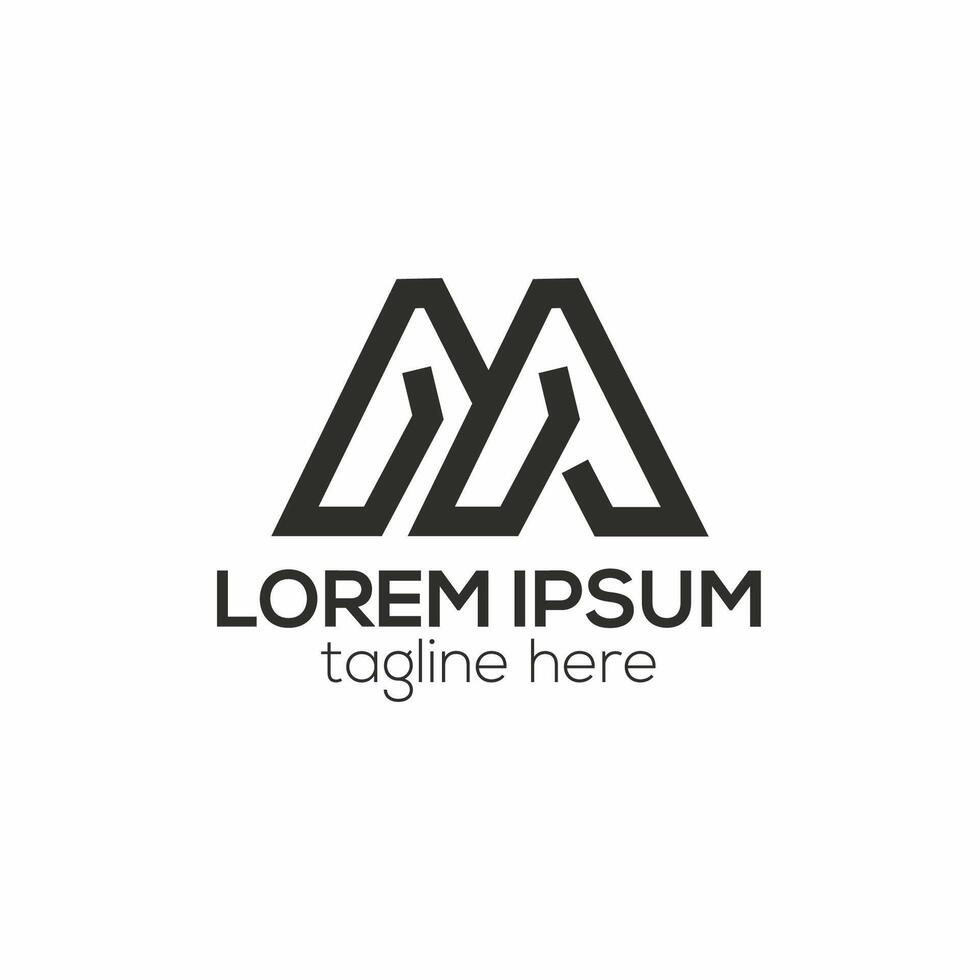 modern m brev logotyp, m abstrakt logotyp design begrepp isolerat vektor mall illustration