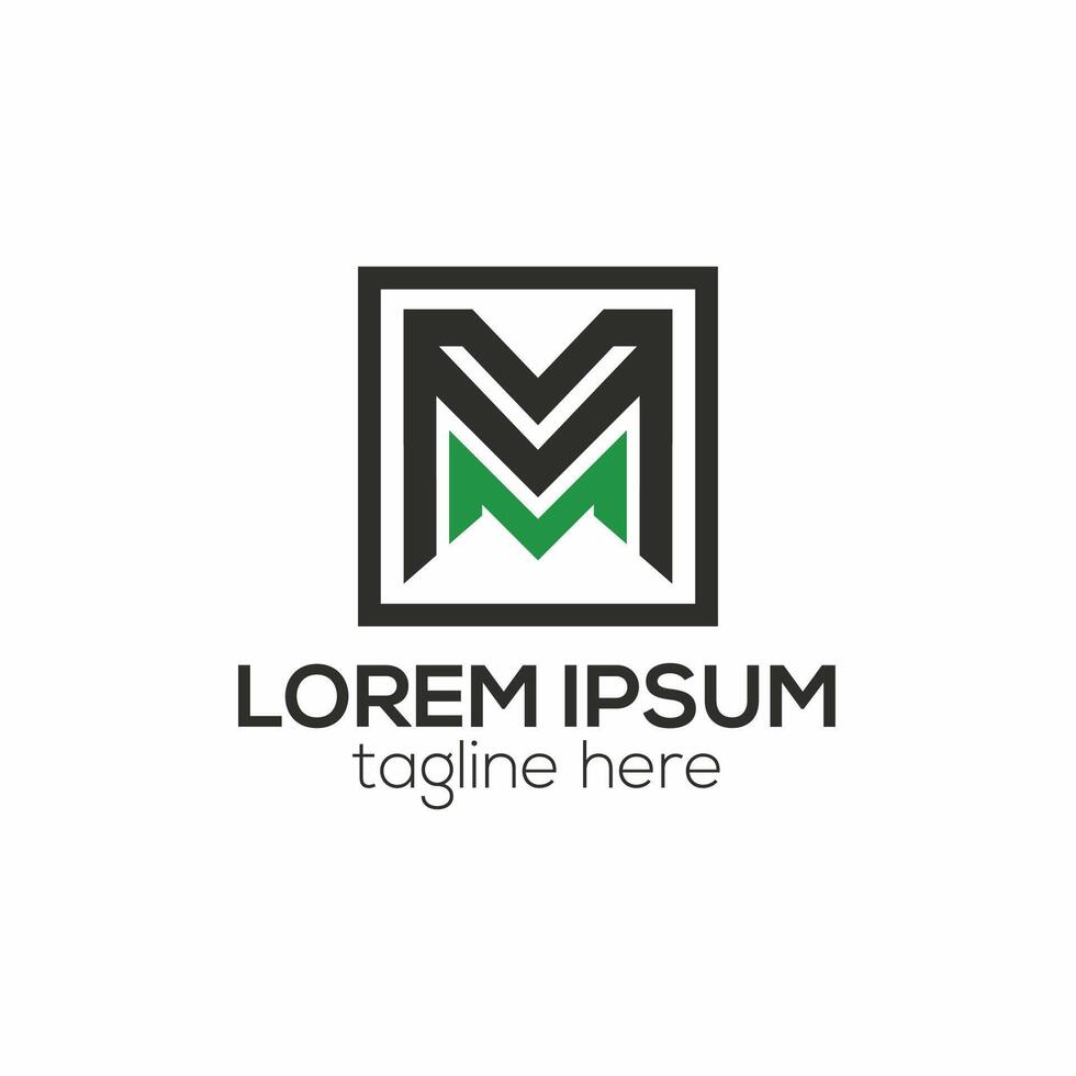 modern m brev logotyp, m abstrakt logotyp design begrepp isolerat vektor mall illustration