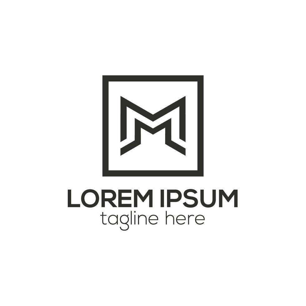 modern m brev logotyp, m abstrakt logotyp design begrepp isolerat vektor mall illustration