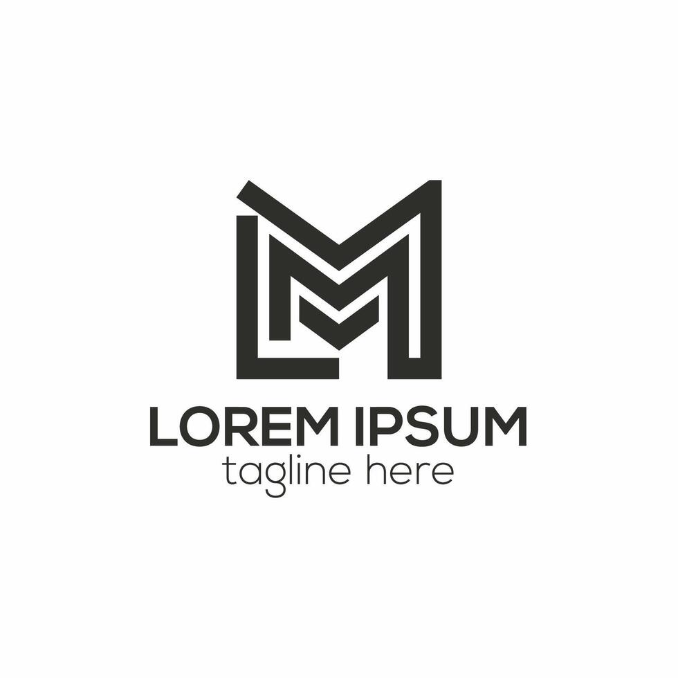modern ml Brief Logo, ml abstrakt Logo Design Konzept isoliert Vektor Vorlage Illustration