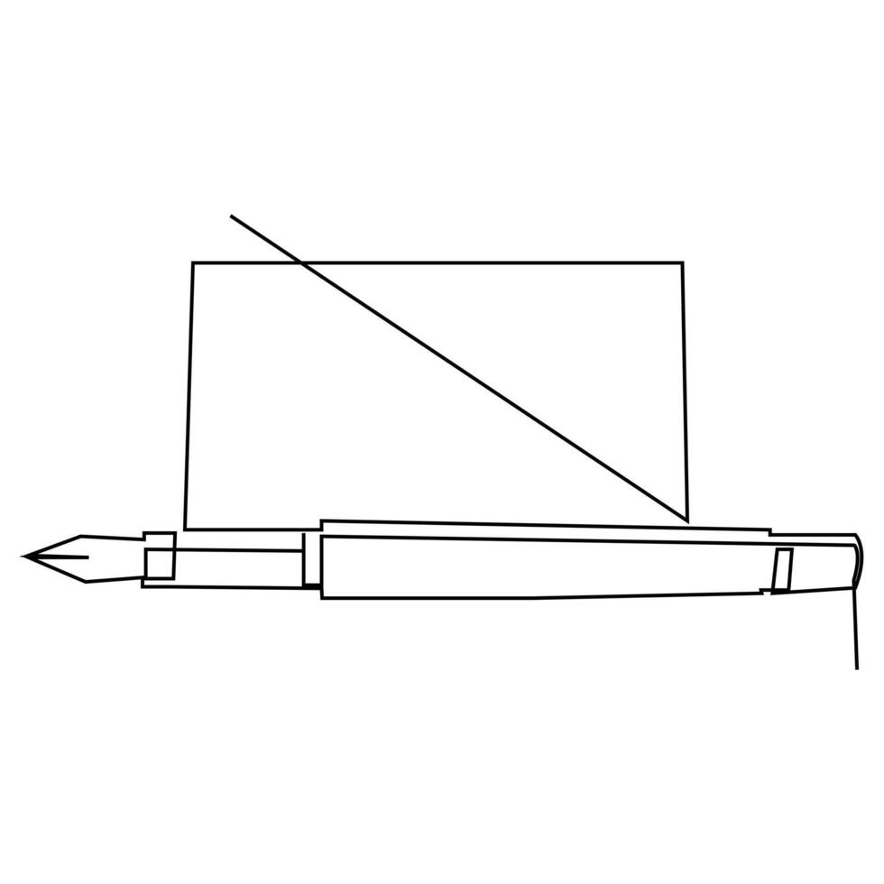 Bildung Stift kontinuierlich Single Linie Gliederung Vektor Kunst Zeichnung und einfach einer Linie minimalistisch Design