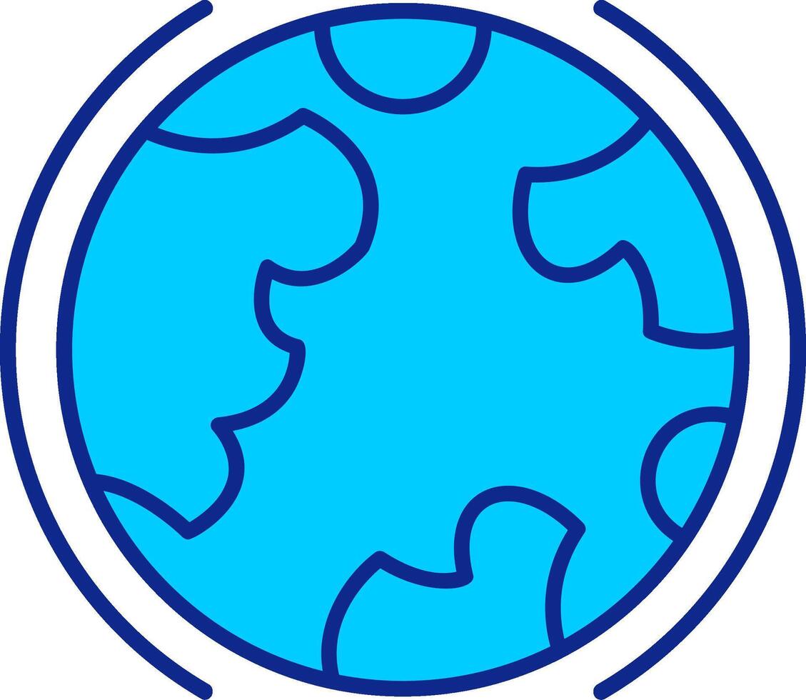 Erde Blau gefüllt Symbol vektor