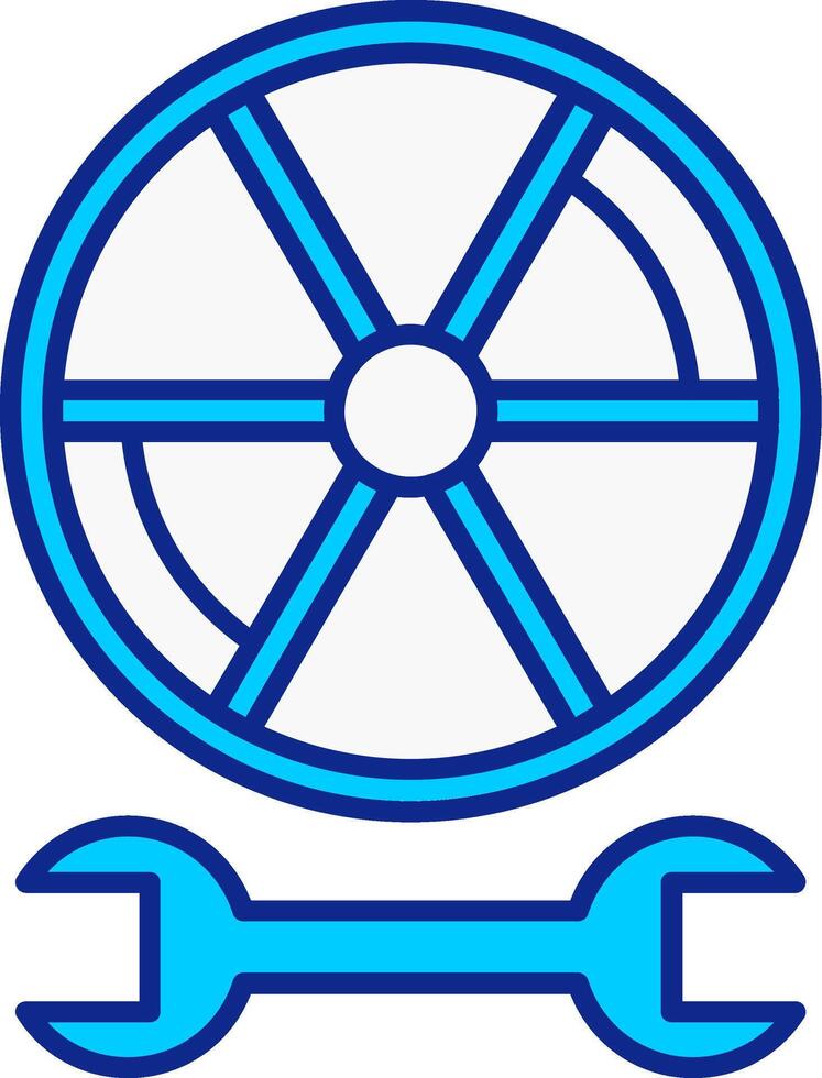 Reifen Blau gefüllt Symbol vektor