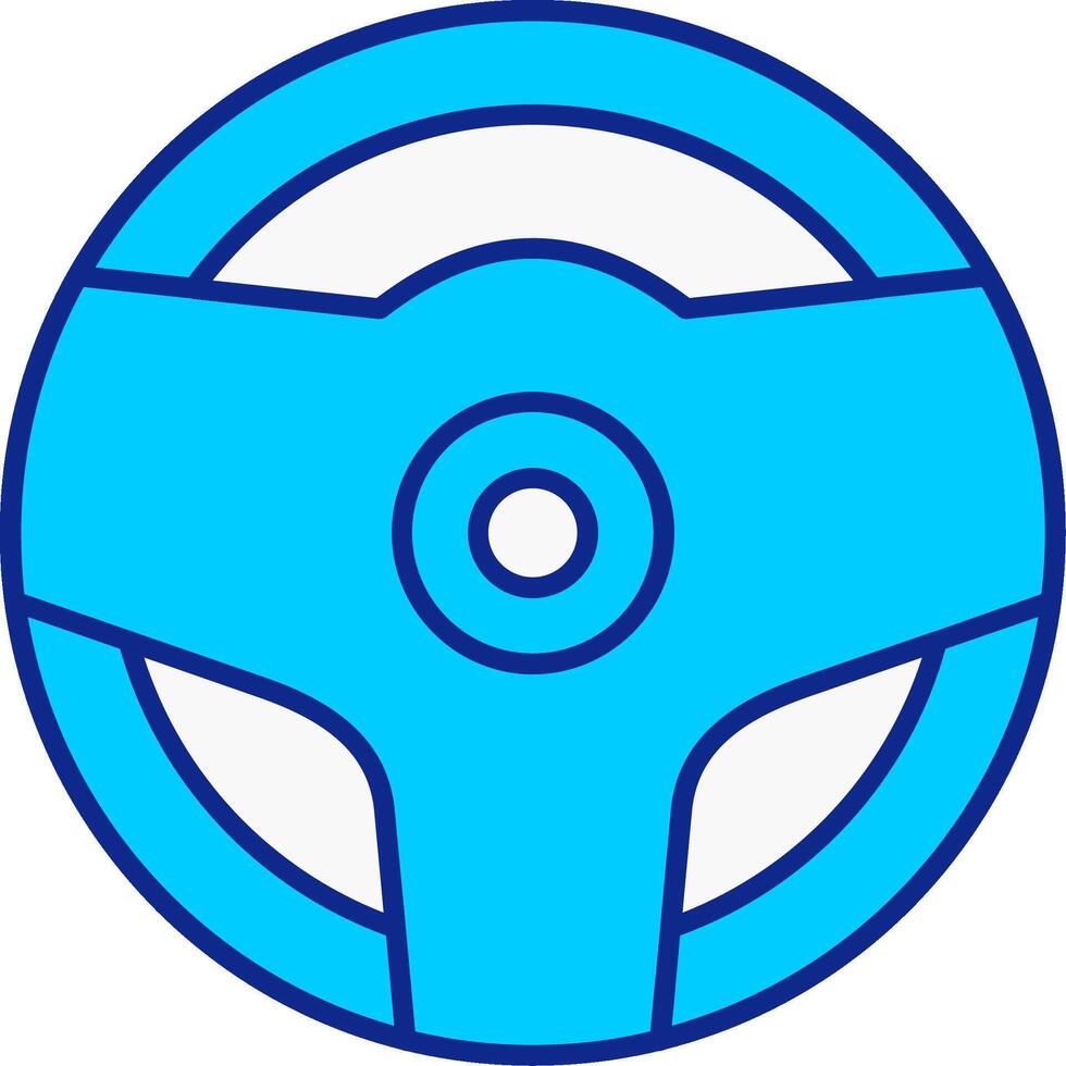 Lenkung Rad Blau gefüllt Symbol vektor