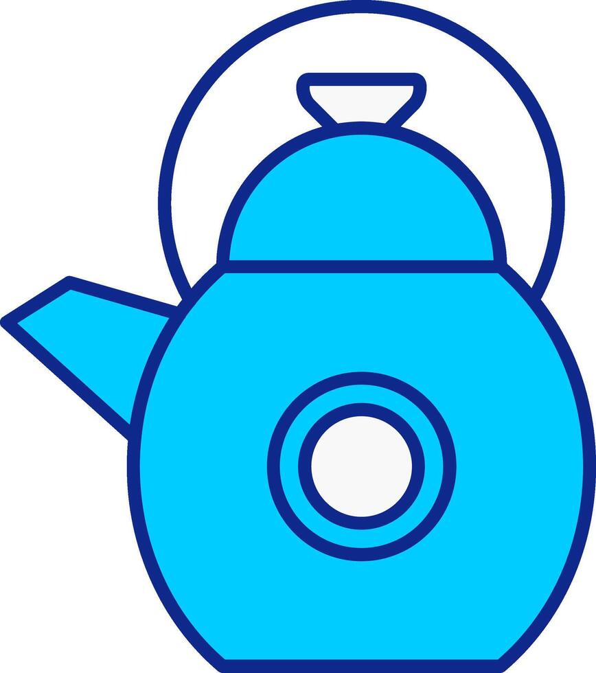 Kessel Blau gefüllt Symbol vektor