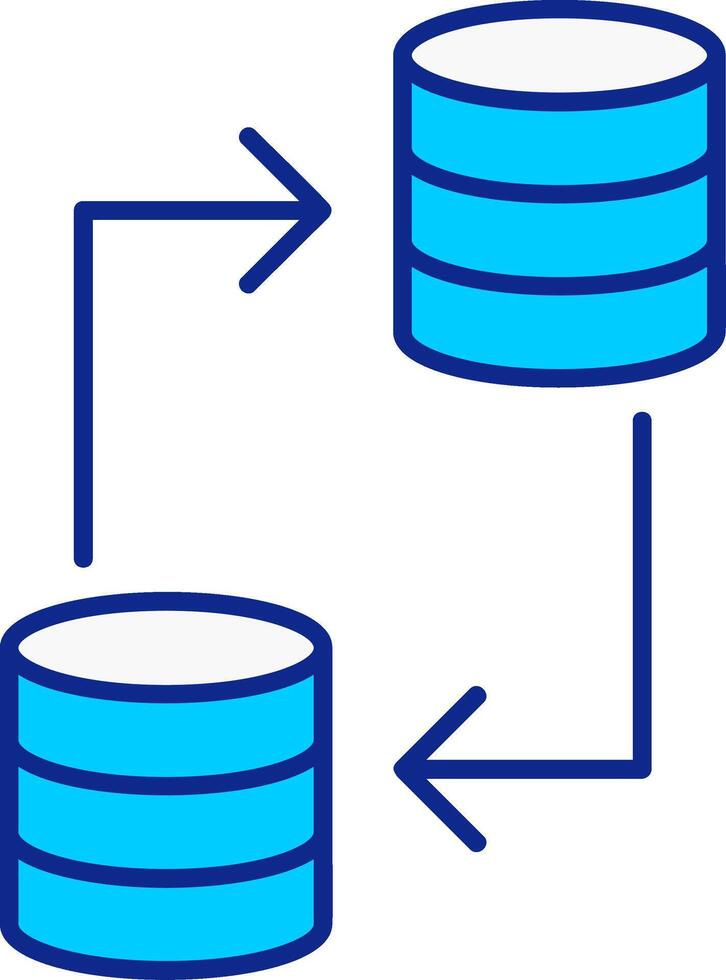 Daten Transfer Blau gefüllt Symbol vektor