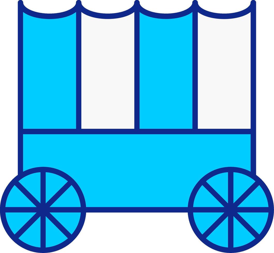 Wagen Blau gefüllt Symbol vektor