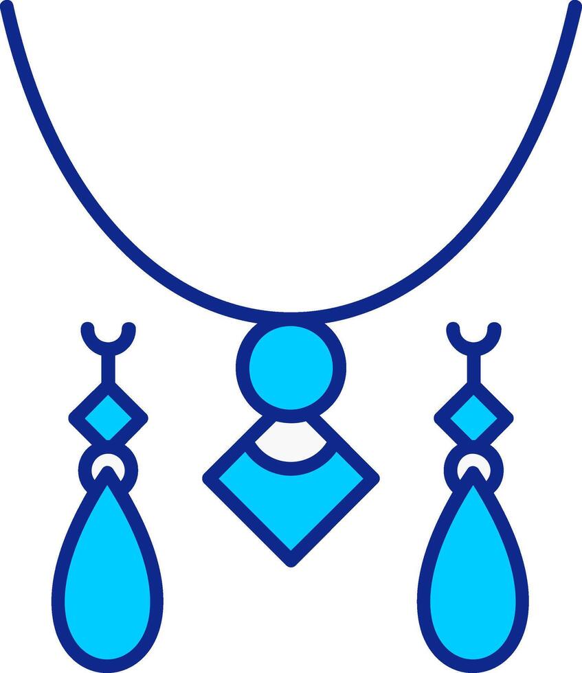 smycke blå fylld ikon vektor