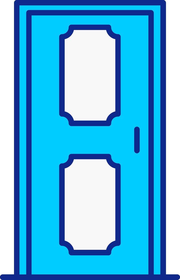 Tür Blau gefüllt Symbol vektor