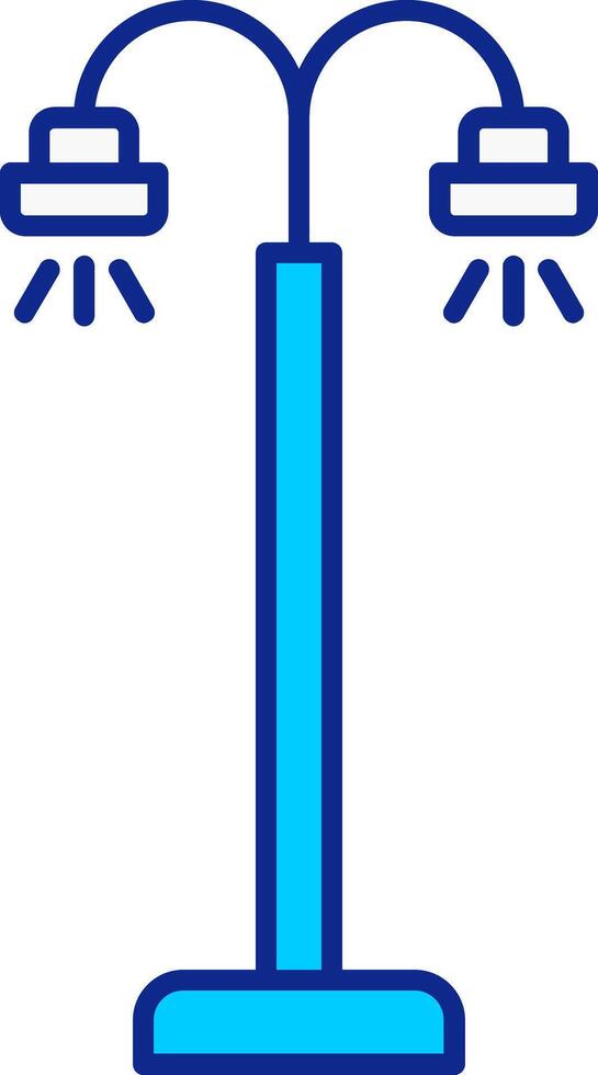 Straße Lampe Blau gefüllt Symbol vektor