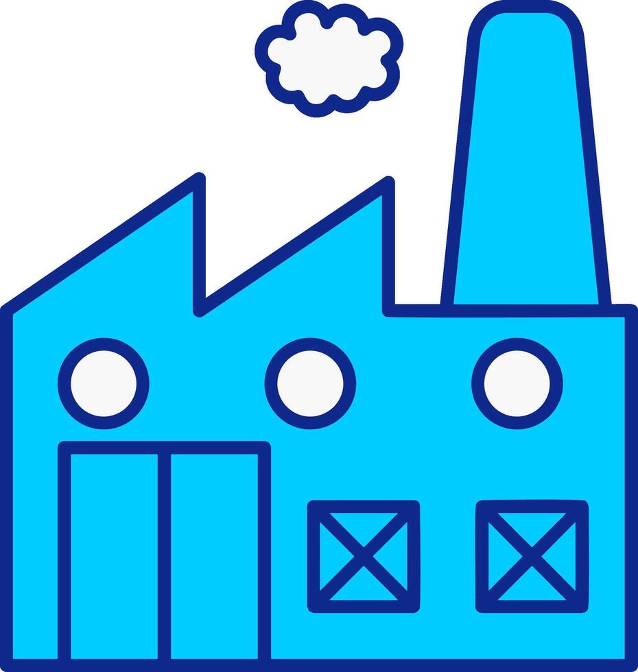 Industrie Blau gefüllt Symbol vektor