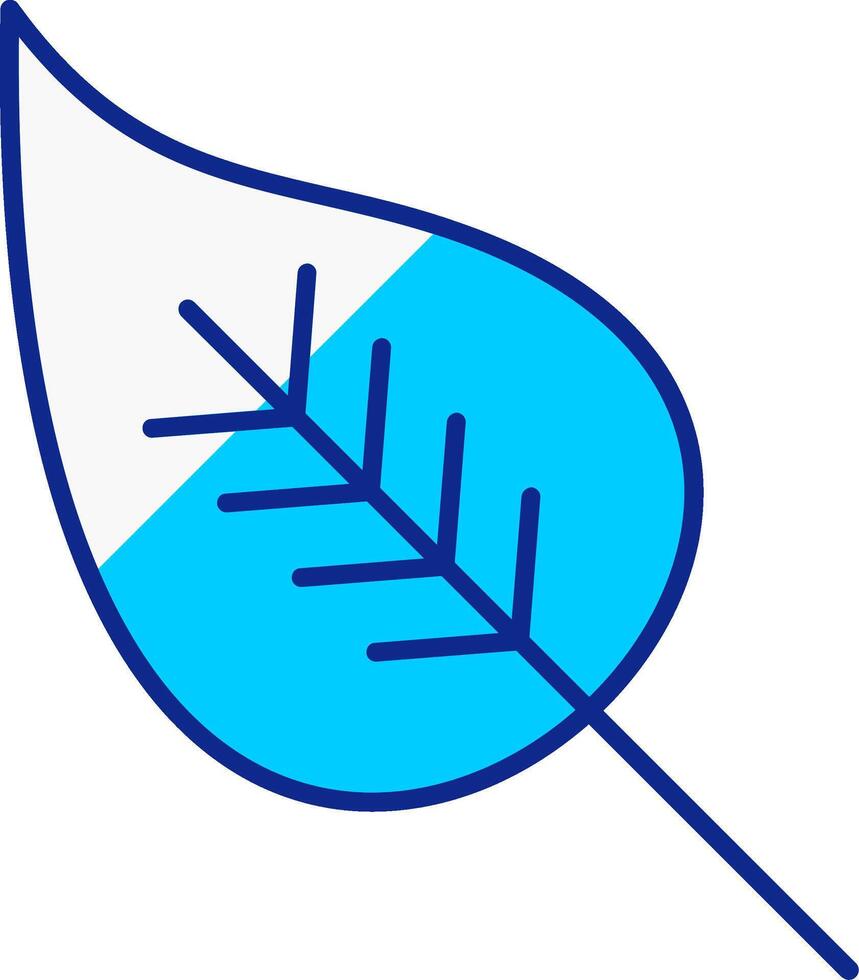 Blatt Blau gefüllt Symbol vektor