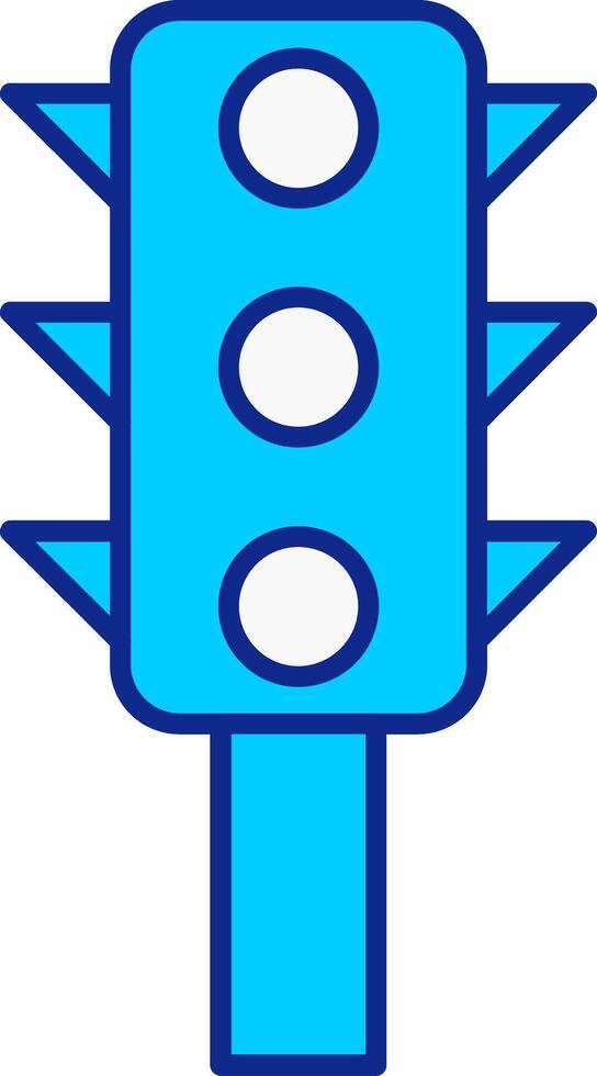 der Verkehr Steuerung Blau gefüllt Symbol vektor