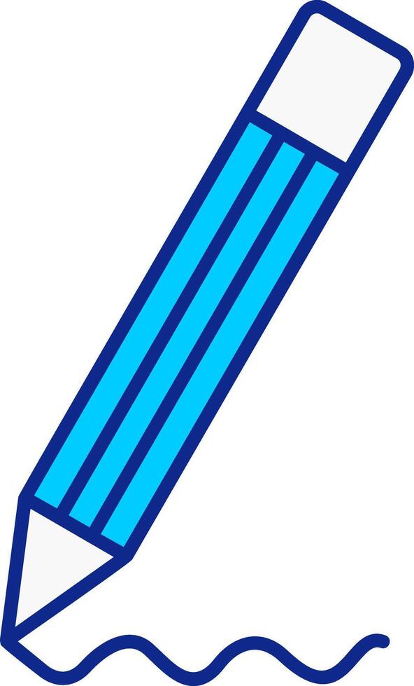 Bleistift Blau gefüllt Symbol vektor