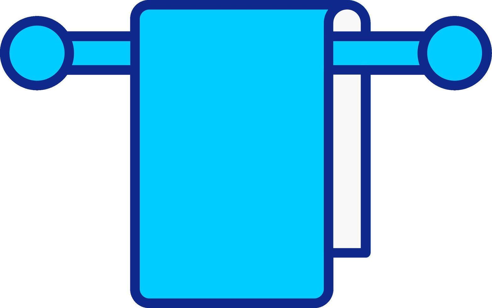 Handtuch Aufhänger Blau gefüllt Symbol vektor