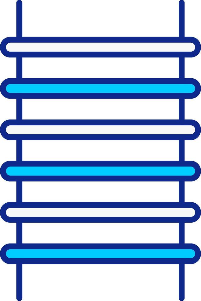 Schritt Leiter Blau gefüllt Symbol vektor