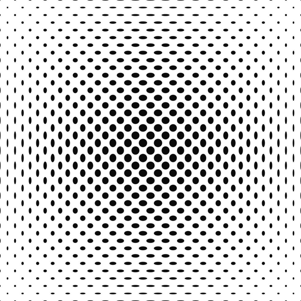 zentriert schwarz und Weiß Polka Punkt Muster vektor
