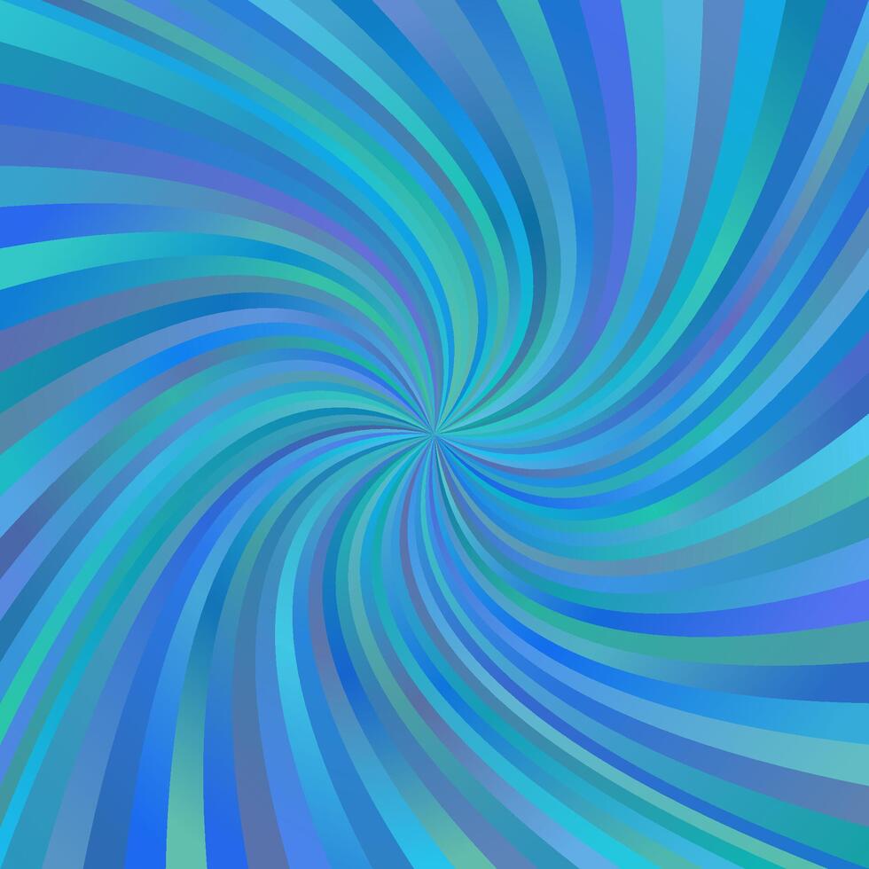 blå abstrakt flerfärgad spiral stråle design bakgrund vektor