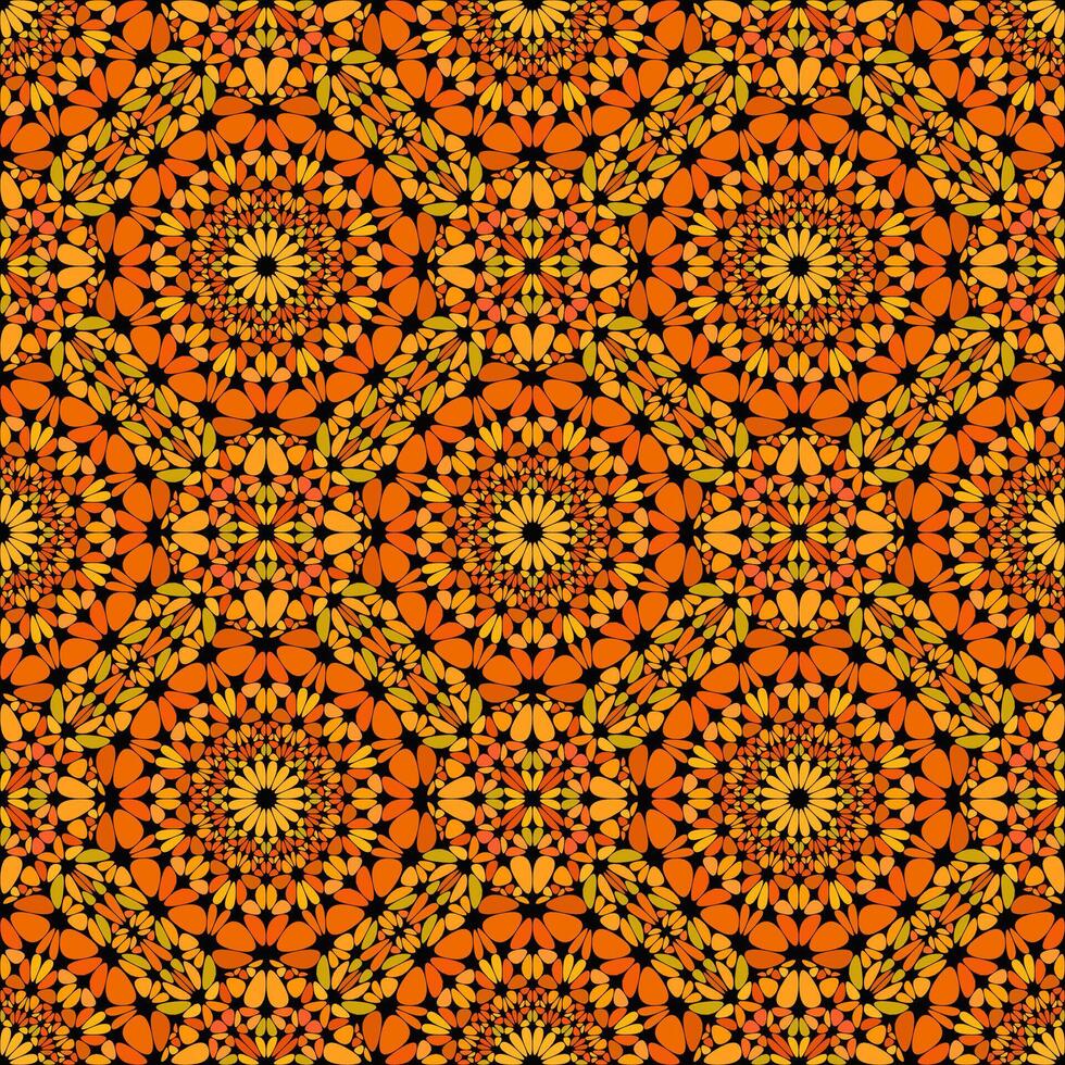 geometrisch Blumen- Kaleidoskop Ornament Muster Hintergrund Design vektor