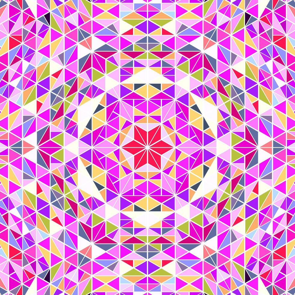 geometrisch Fliese Mosaik Muster Hintergrund - - psychedelisch hypnotisch abstrakt kreisförmig Vektor Grafik Design mit Dreieck Fliesen