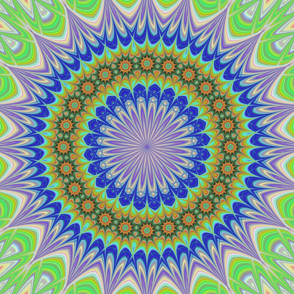 geometrisch Blumen- Mandala Hintergrund - - Digital fraktal Kunst vektor