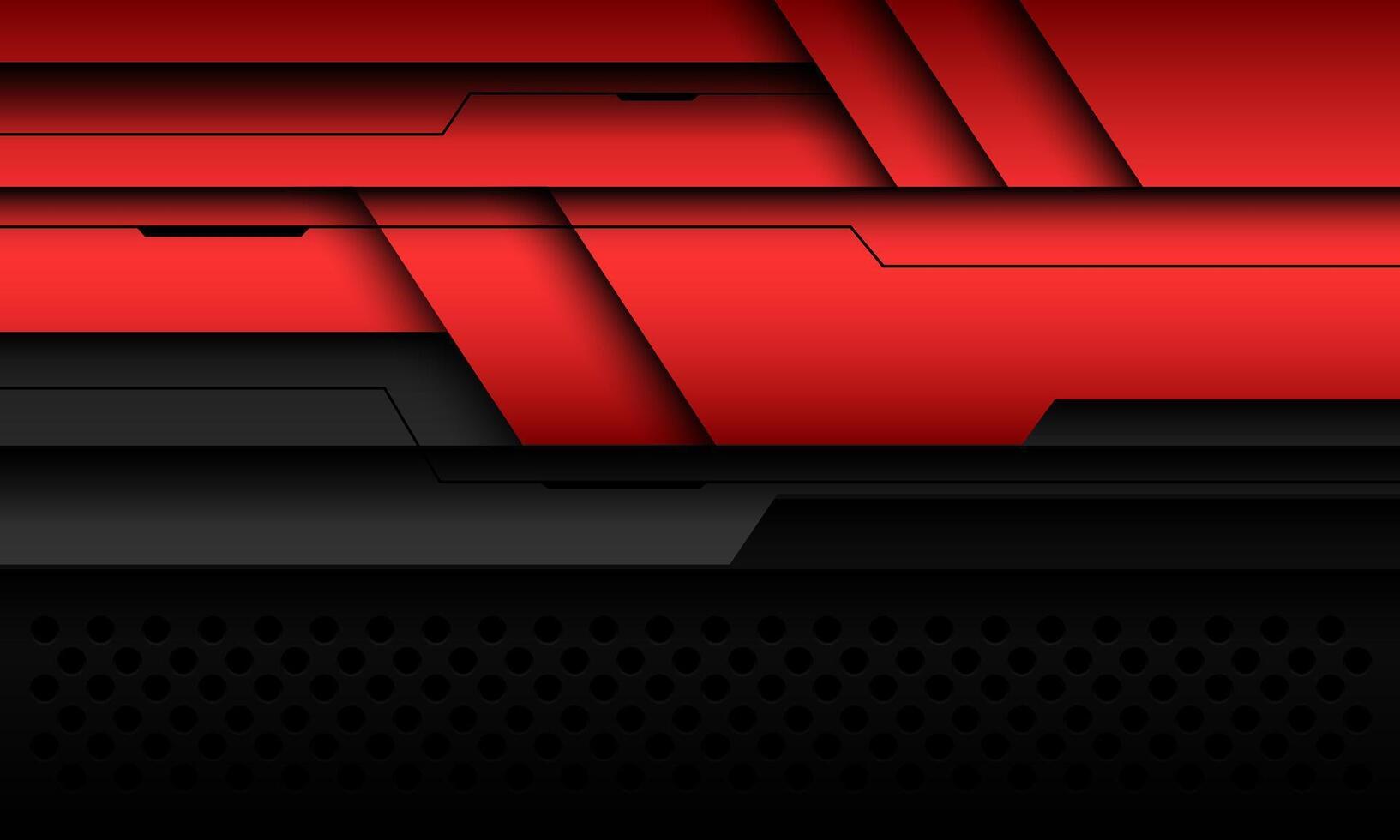 abstrakt metallisch rot grau Cyber schwarz Linie Design modern futuristisch Technologie Hintergrund vektor