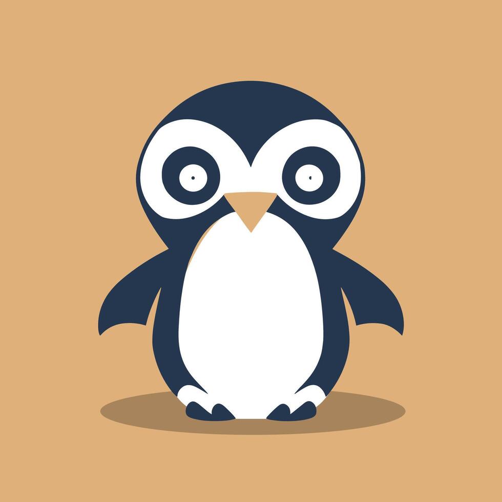 modern och minimalistisk pingvin med raket vektor logotyp
