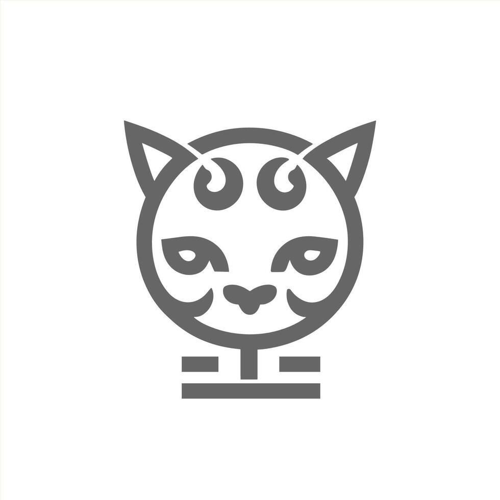 minimalistisch und bezaubernd Vektor Logo mit ein stilisiert Katze