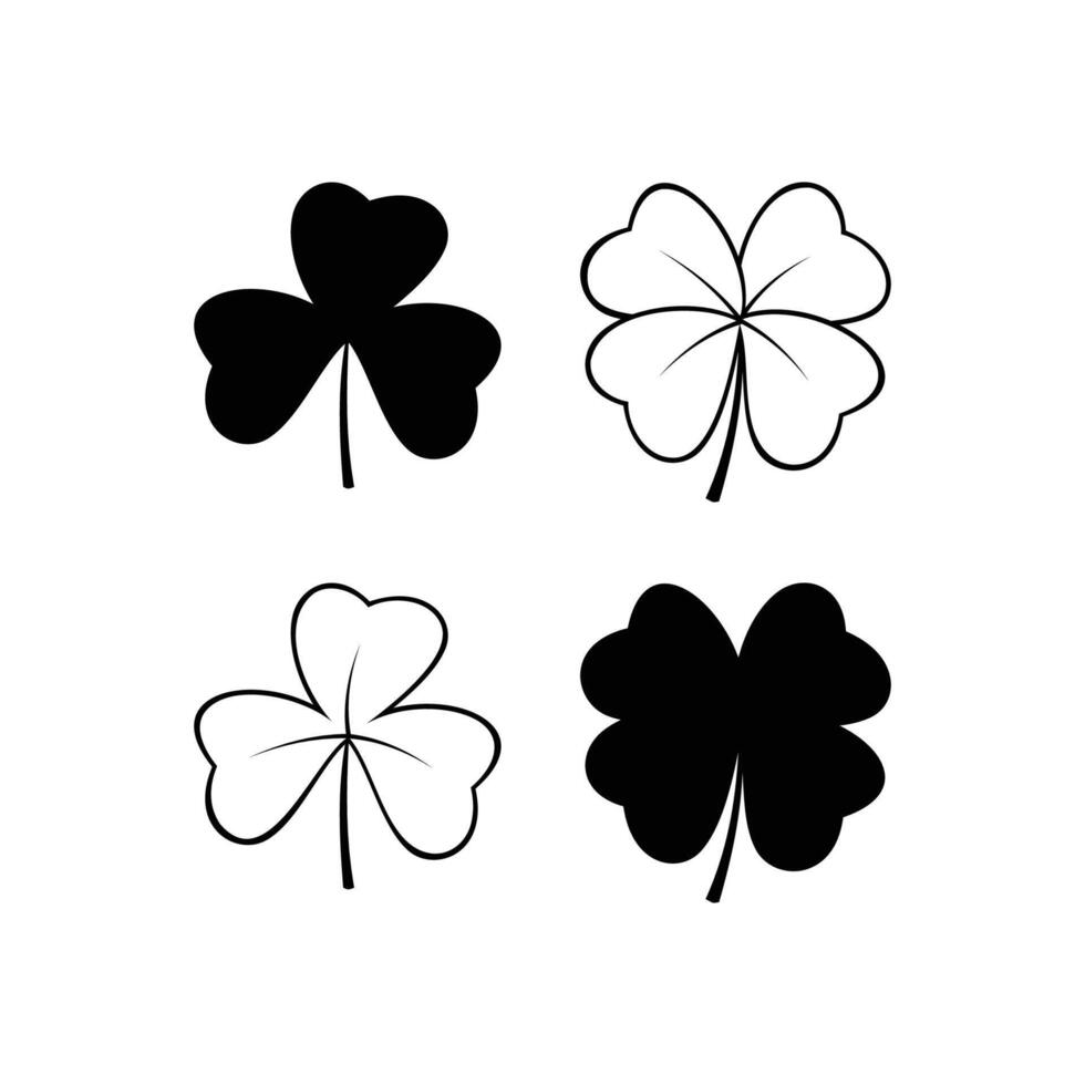 Bra tur blad klöver av irländsk vitklöver st Patricks dag begrepp isolerat över vektor illustration
