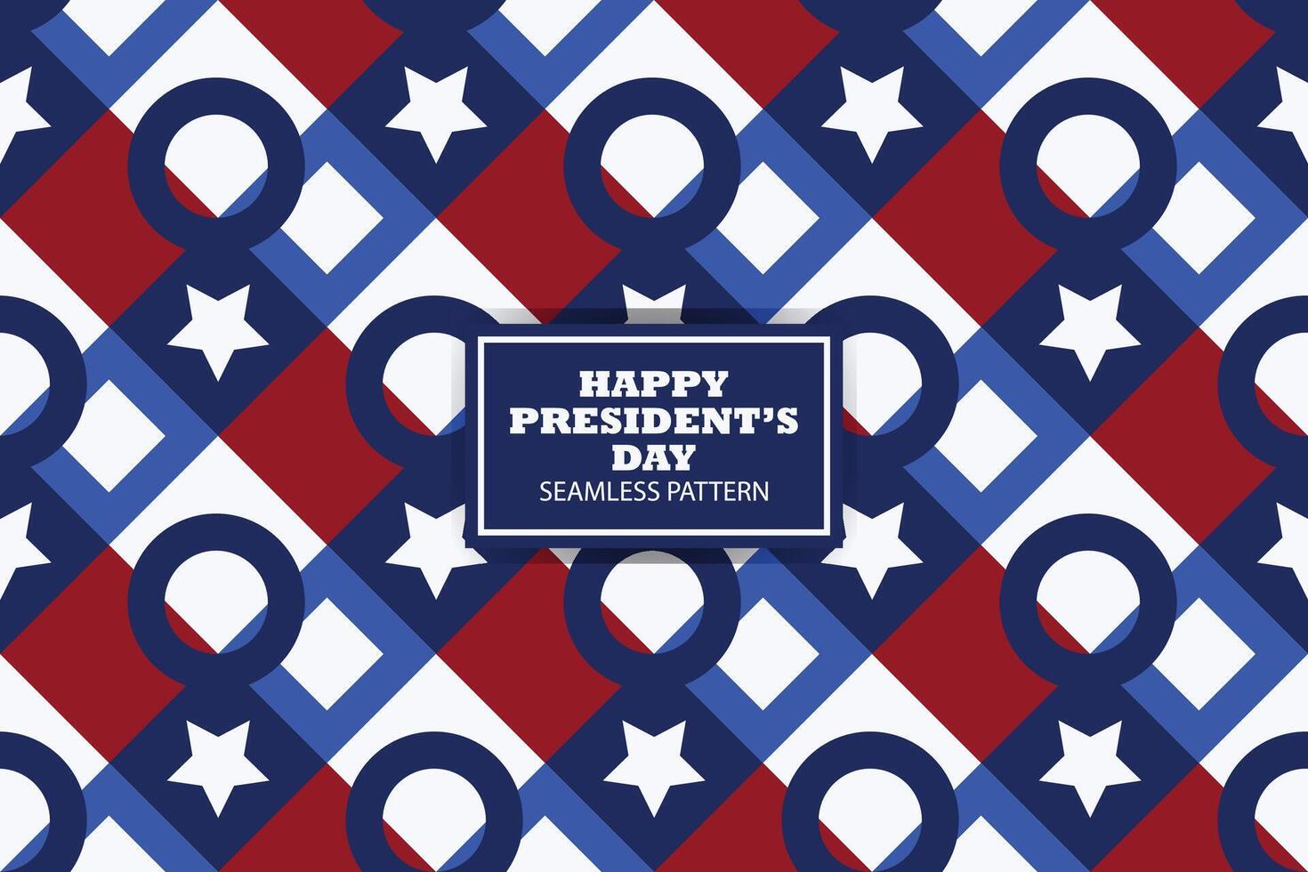 Lycklig presidenter dag sömlös mönster bakgrund vektor
