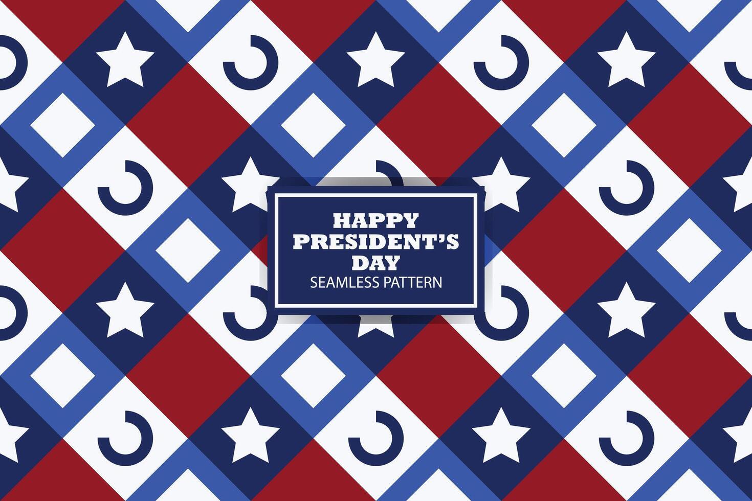glücklich Präsidenten Tag nahtlos Muster Hintergrund vektor