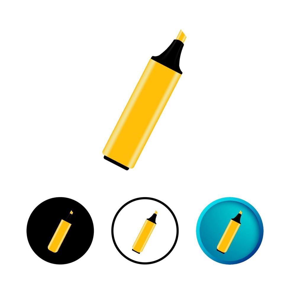 abstrakt highlighter penna ikon illustration vektor